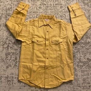 Frostproof 100% Cotton Heavy Yellow Button Down Brand New Size Large.